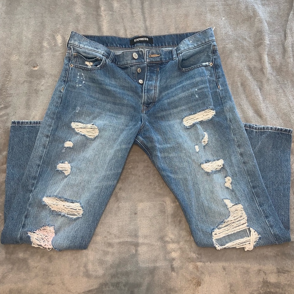 Destroyed Vintage Skinny High Rise